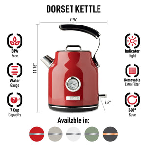 Dorset Red Electric Kettle