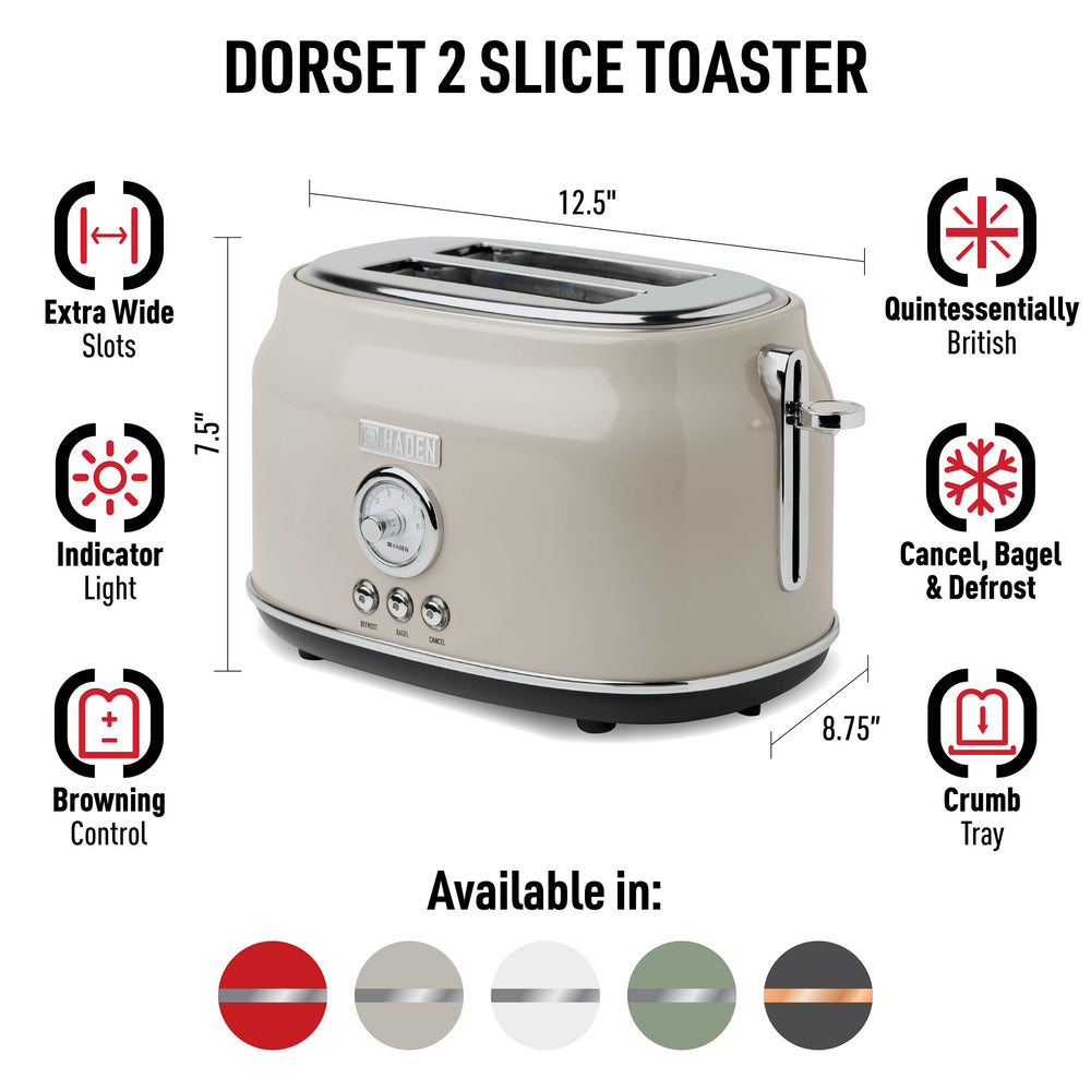 Dorset Putty 2-Slice Toaster