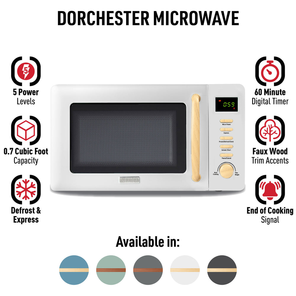 Dorchester Matte White Microwave