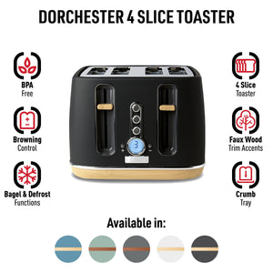 Dorchester Matte Black Toaster