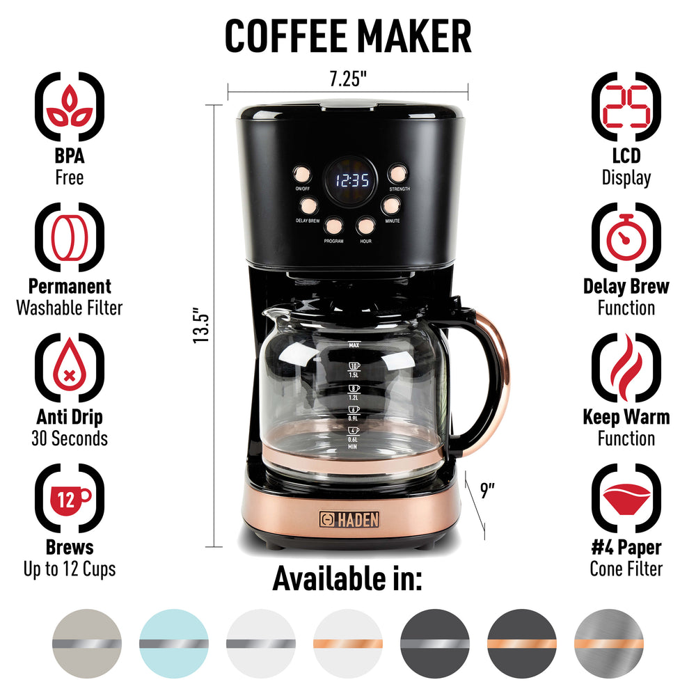 Haden Black & Copper Coffee Machine