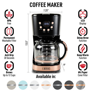 Haden Black & Copper Coffee Machine