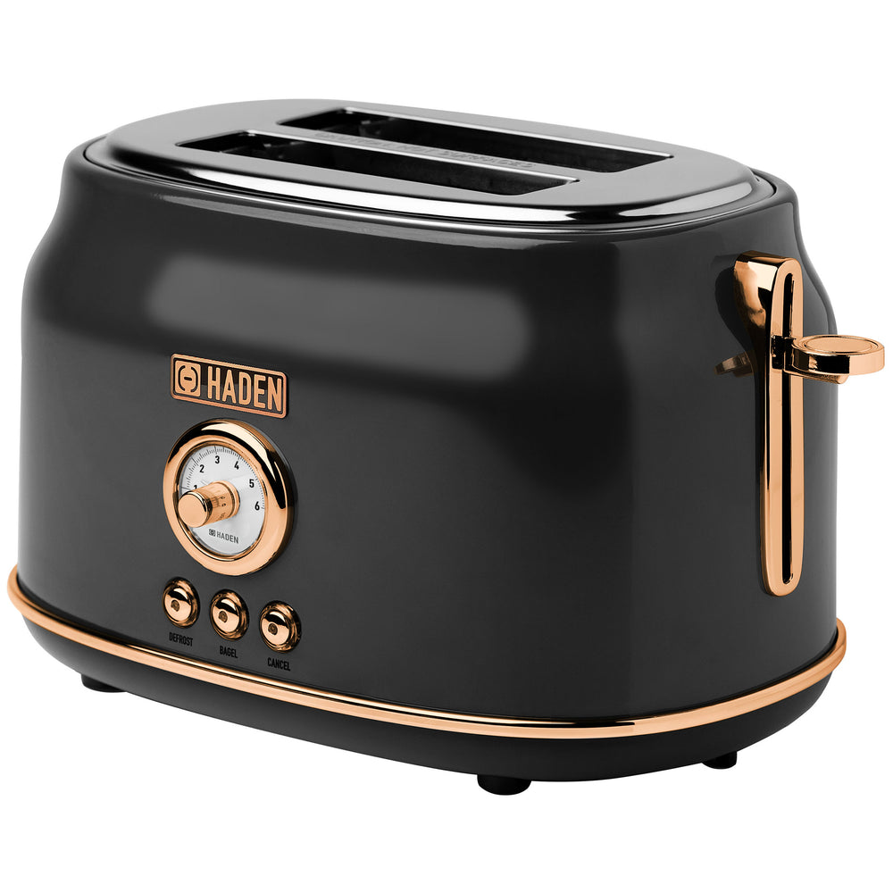 Dorset Black & Copper 2-Slice Toaster