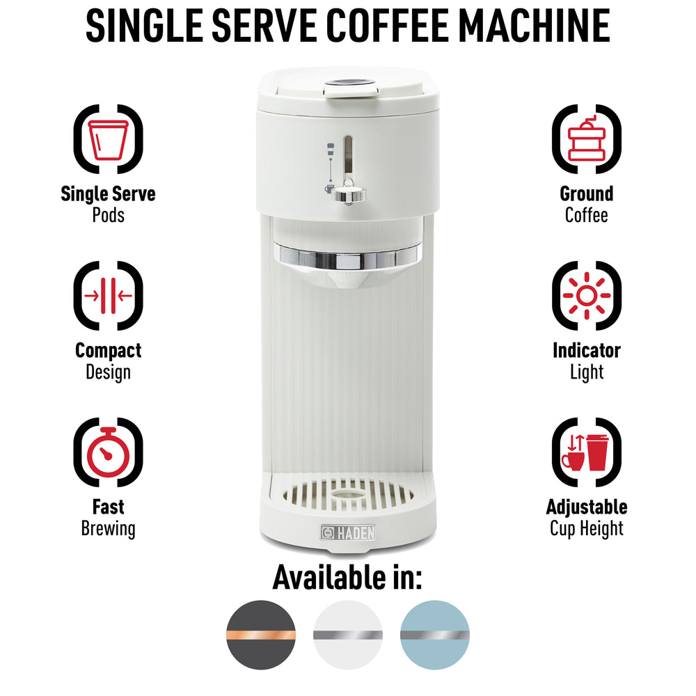 Haden Single-Serve Capsule Coffee Maker - Ivory