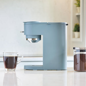 HADEN Single Serve Coffee Machine Sky Blue and Chrome – Hadenusa