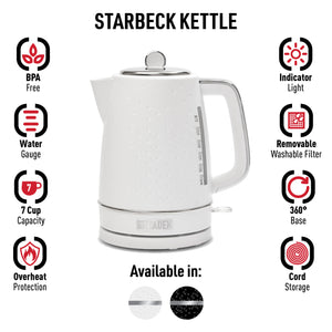Starbeck Bright White Electric Kettle