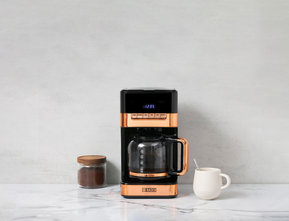 Quintessential Brew 12 Cup Coffee Maker Black & Copper - 75136