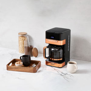 Quintessential Brew 12 Cup Coffee Maker Black & Copper - 75136