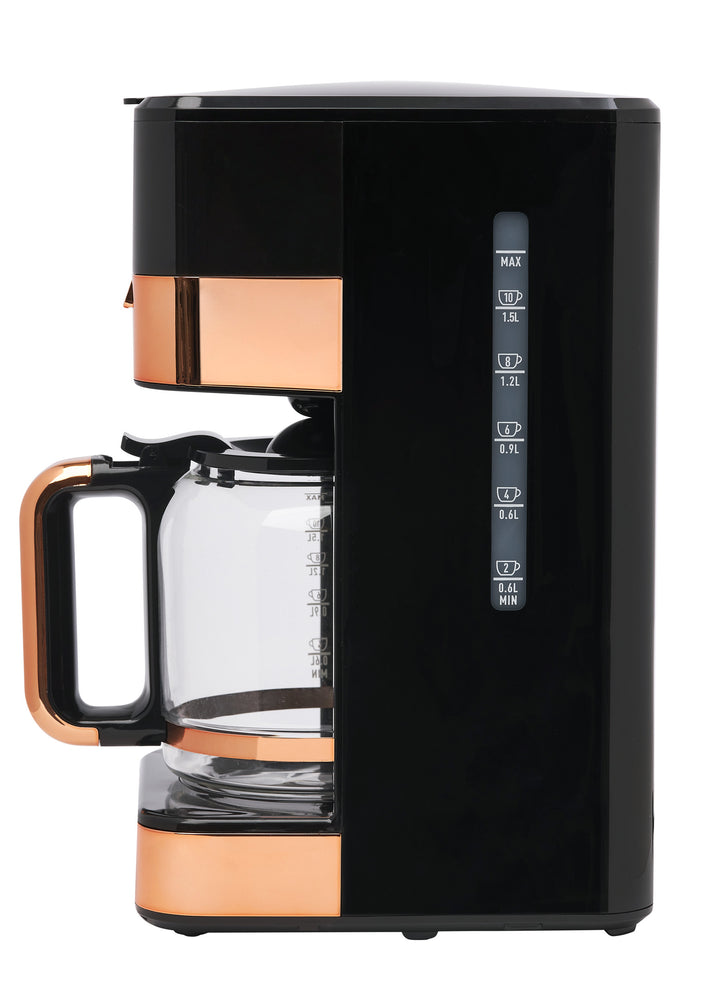 Quintessential Brew 12 Cup Coffee Maker Black & Copper - 75136