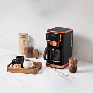 Dual Brew 10 Cup Hot and Ice Coffee Maker Black & Copper - 75144