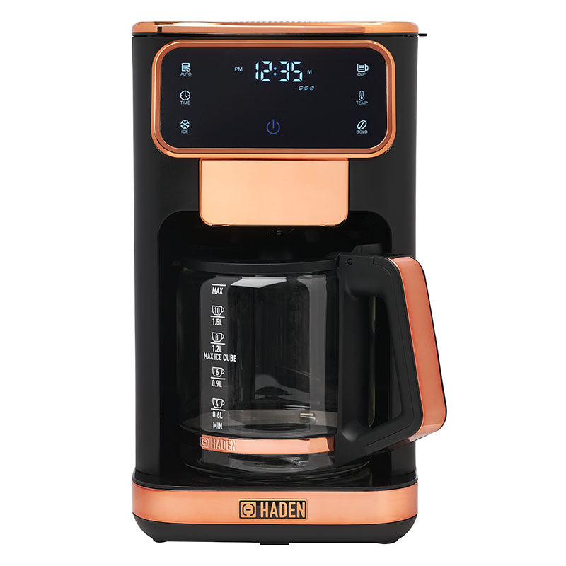 Dual Brew 10 Cup Hot and Ice Coffee Maker Black & Copper - 75144