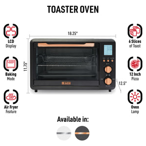 Toaster Oven, Black & Copper - 75148