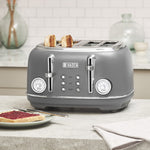 Chelsea 4-Slice Toaster, Grey & Chrome, 75164