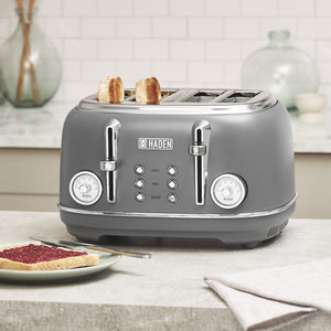 Chelsea 4 Slice Toaster Grey Chrome 75164 Hadenusa