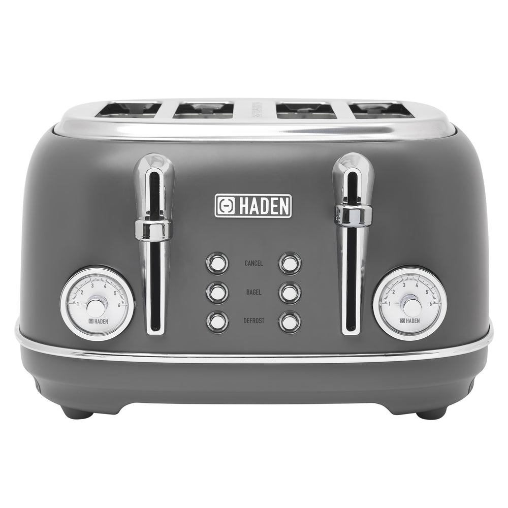 Chelsea 4-Slice Toaster, Grey & Chrome, 75164