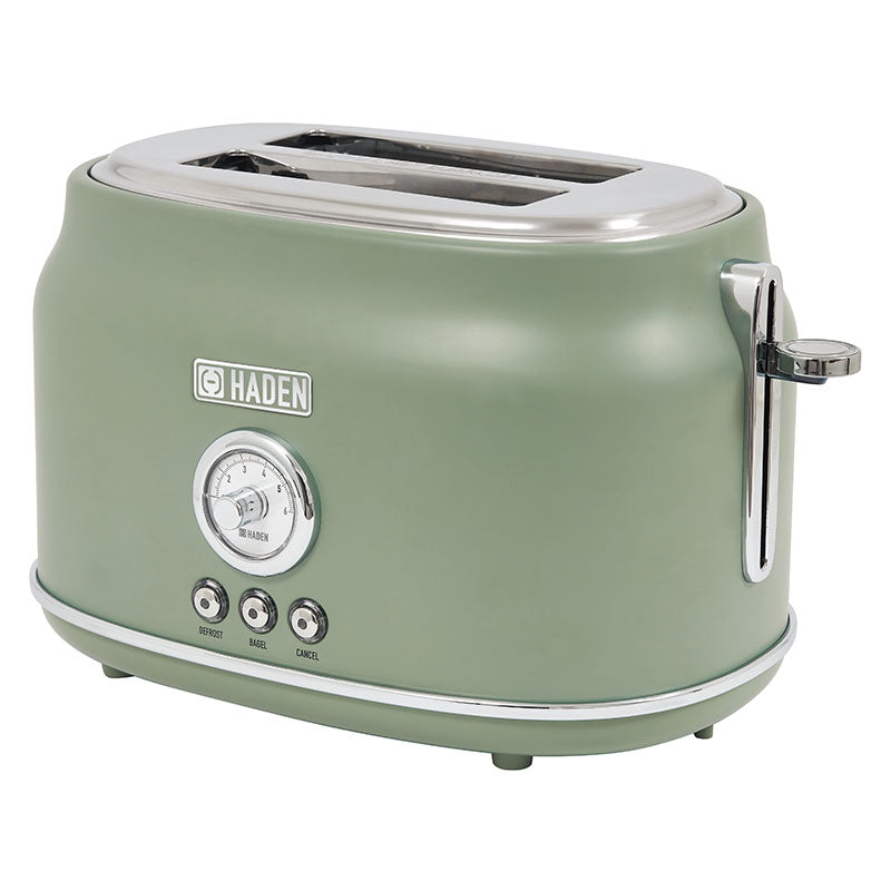 Dorset Cedar Green & Chrome 2-Slice Toaster - 75172