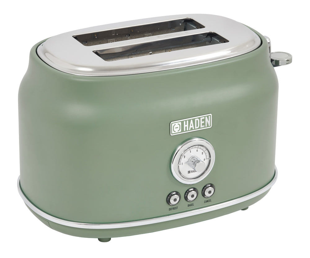 Dorset Cedar Green & Chrome 2-Slice Toaster - 75172