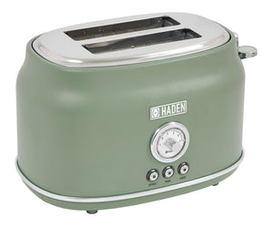 Dorset Cedar Green & Chrome 2-Slice Toaster - 75172