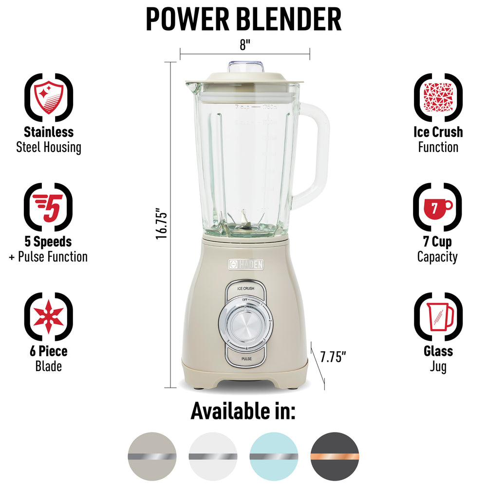 Haden Power Blender Putty & Chrome - 75178