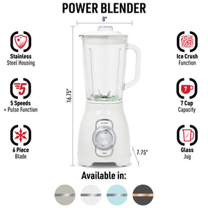 Haden Power Blender Ivory & Chrome - 75180