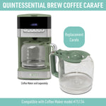 Quintessential Brew Carafe, Cedar Green & Chrome - 75543