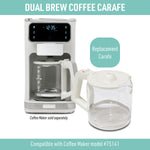 Dual Brew Carafe, Ivory & Chrome - 75546