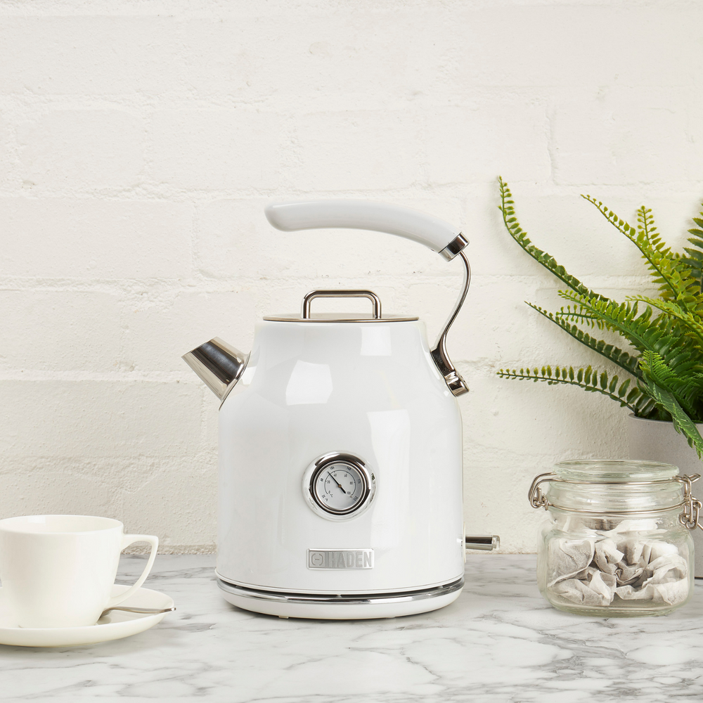 Haden Dorset Stainless Steel Electric Kettle - 1.7L (7 Cup) Tea Kettle with  Auto Shut-Off and Boil-Dry Protection - Putty