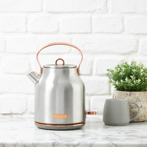 Haden Heritage 1.7L Stainless Steel Body Retro Electric Kettle,  Ivory/Copper, 1 Piece - Kroger