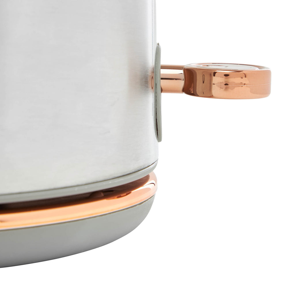 Haden Heritage 1.7 Liter Stainless Steel Electric Tea Kettle - Ivory / Copper